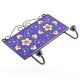 Navy Blue Yellow Floral Tiles Hooks